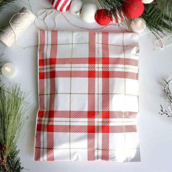 Christmas Plaid 6x9 Poly Mailer Pack of 50 - Picture 2 of 6
